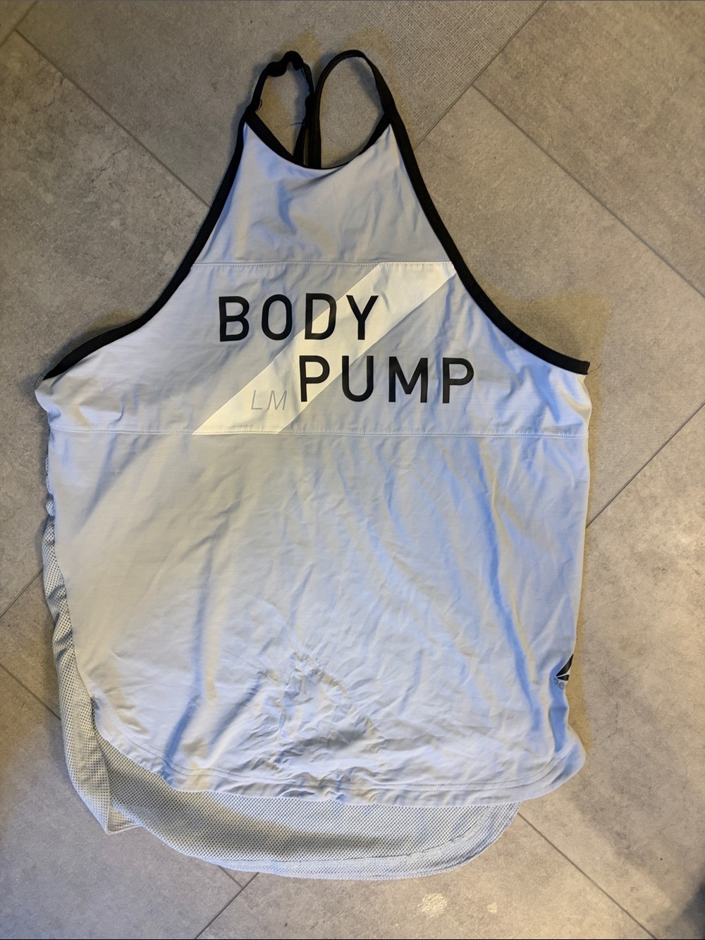 Body Pump  Light Grey Workout Tank Top